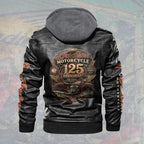 Indian Motorcycle 125th Anniversary 2D Leather Hooded Jacket – TMTHU9414