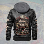 Indian Motorcycle 125th Anniversary 2D Leather Hooded Jacket – TMTHU9786