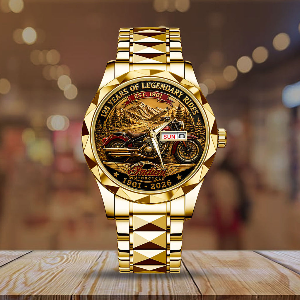 Indian Motorcycle 125th Anniversary Alloy Luxury Quartz Watch – TMTHU8097