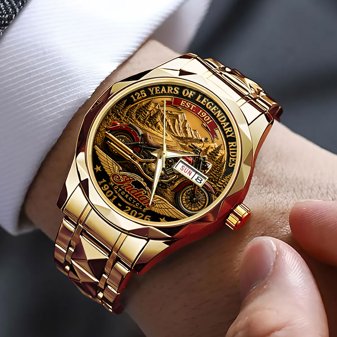 Indian Motorcycle 125th Anniversary Alloy Luxury Quartz Watch – TMTHU8097