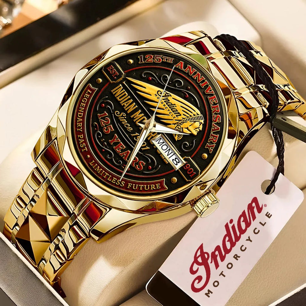 Indian Motorcycle 125th Anniversary Alloy Luxury Quartz Watch – TMTHU8649