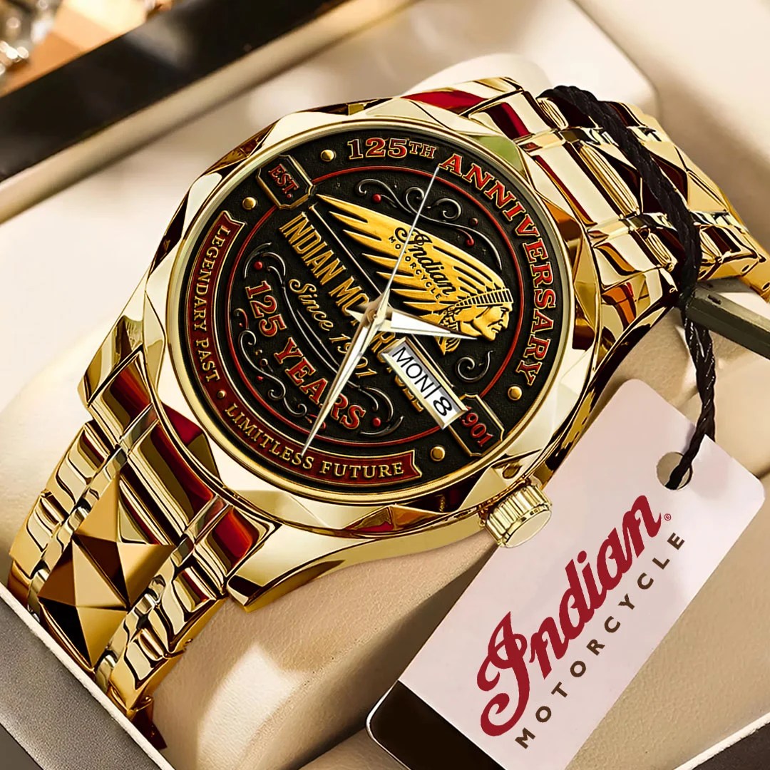 Indian Motorcycle 125th Anniversary Alloy Luxury Quartz Watch – TMTHU8649
