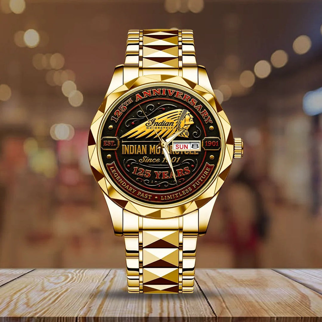 Indian Motorcycle 125th Anniversary Alloy Luxury Quartz Watch – TMTHU8649
