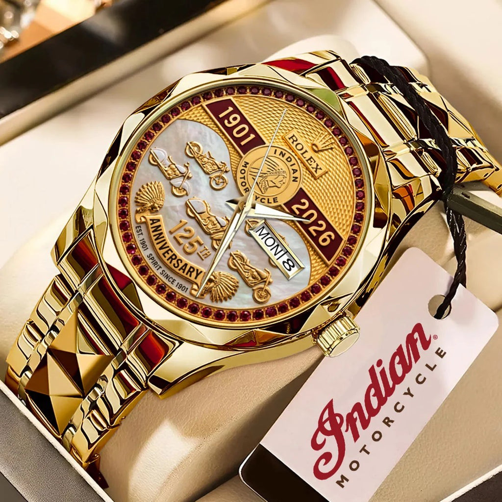 Indian Motorcycle 125th Anniversary Alloy Luxury Quartz Watch – TMTHU9035