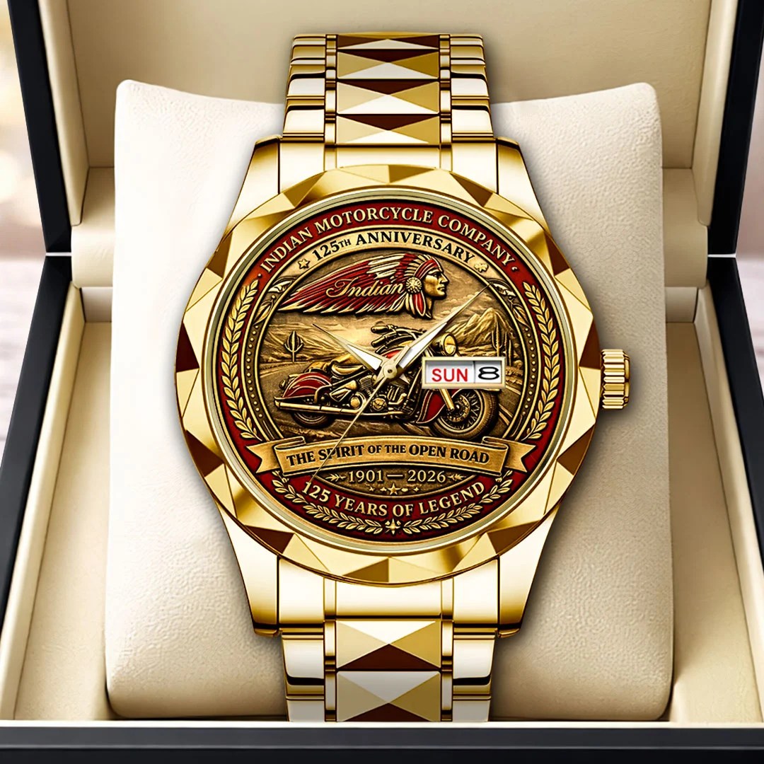 Indian Motorcycle 125th Anniversary Alloy Luxury Quartz Watch – HOATT20655