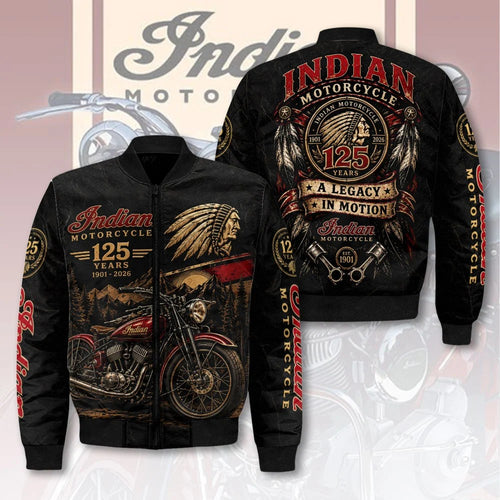 Indian Motorcycle 125th Anniversary 3D Bomber Jacket – TMTHU10166