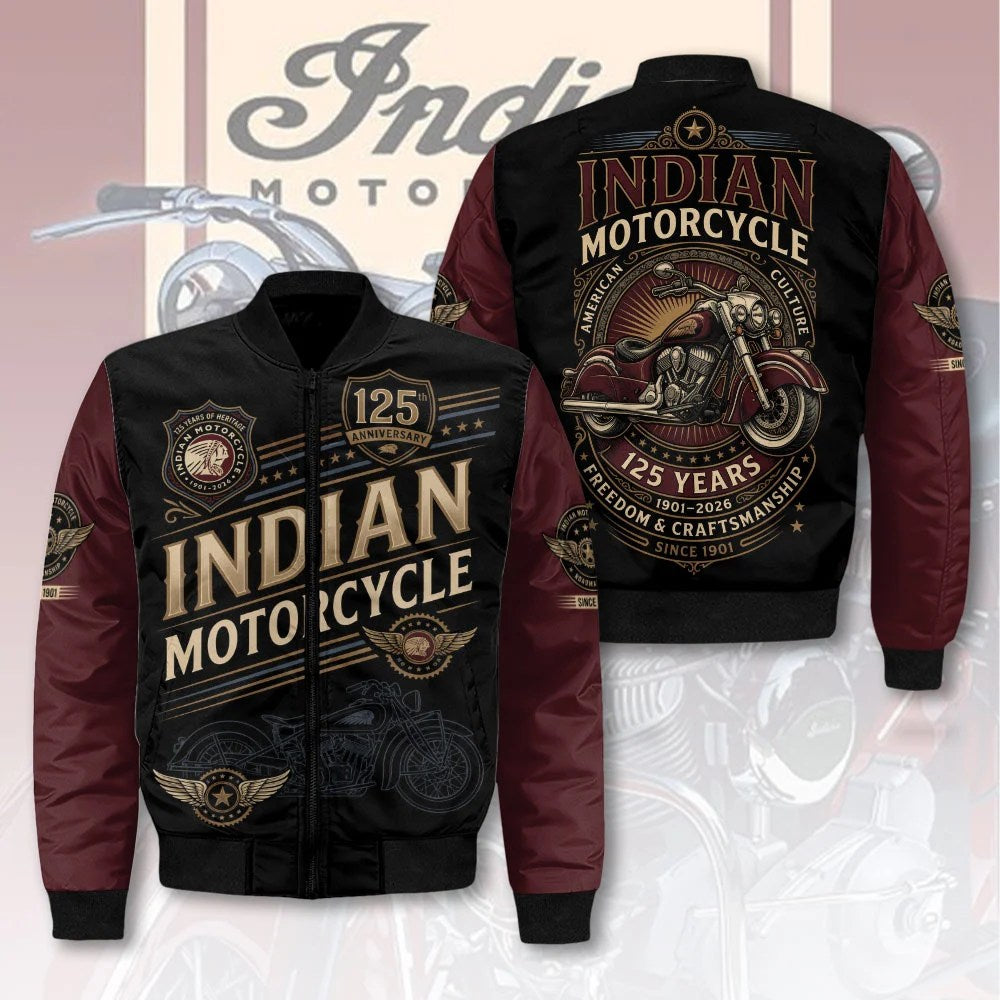 Indian Motorcycle 125th Anniversary 3D Bomber Jacket – TMTHU8587