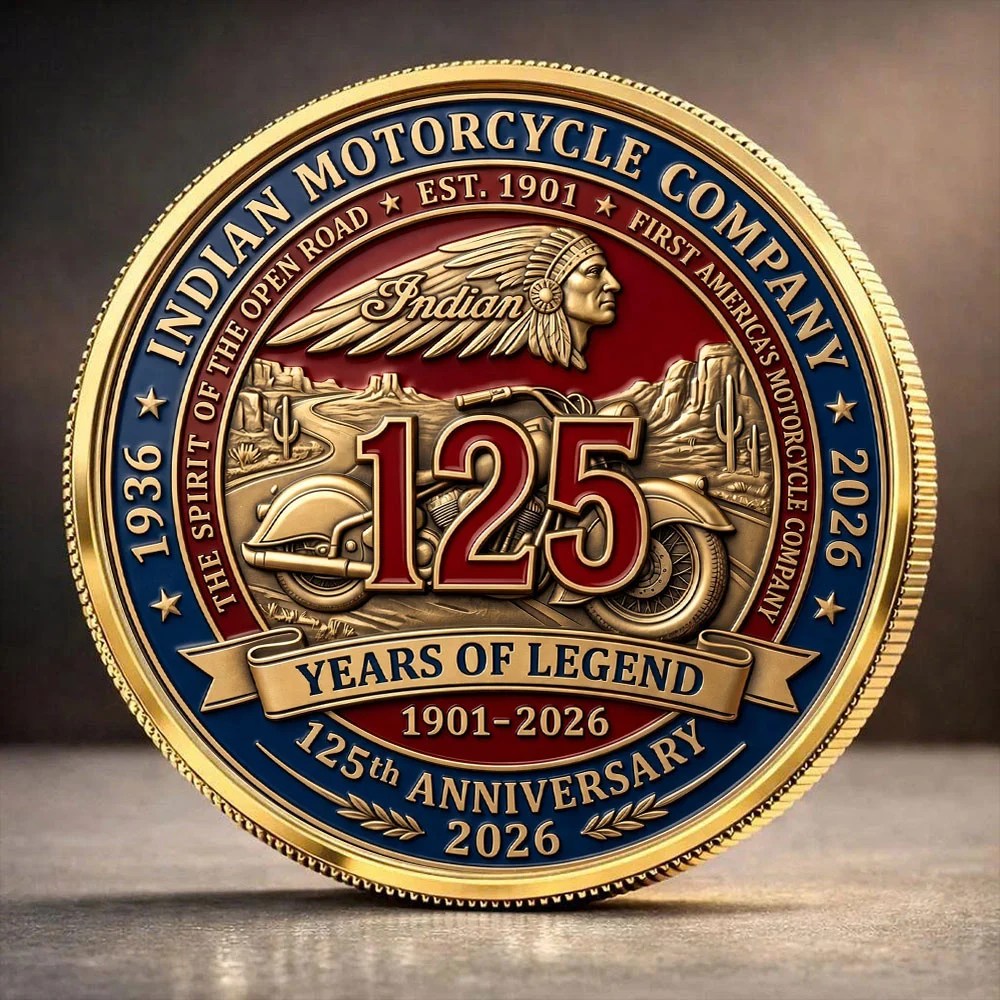 Indian Motorcycle 125th Anniversary Commemorative Coin – TANTN26362