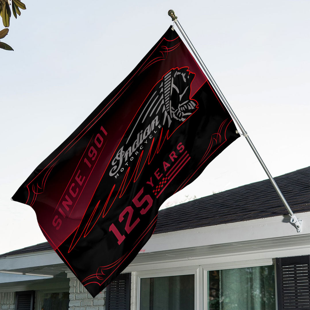 Indian Motorcycle 125th Anniversary 3D Double-side House Flag – TANTN24827