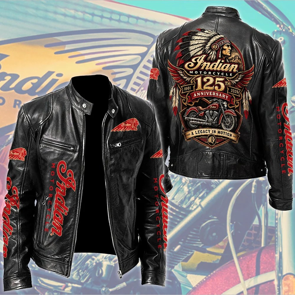 Indian Motorcycle 125th Anniversary Motorcycle Leather Jacket – TMTHU9332