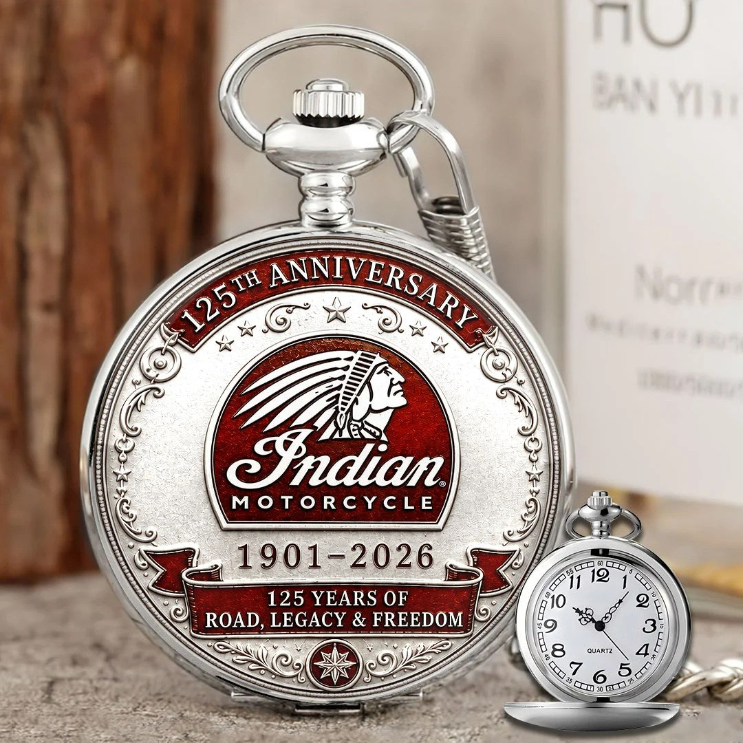 Indian Motorcycle 125th Anniversary Pocket Watch – HOATT26743