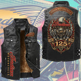 Indian Motorcycle 125th Anniversary Premium 2D Sleeveless Leather Vest – TMTHU10127