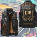 Indian Motorcycle 125th Anniversary Premium 2D Sleeveless Leather Vest – TMTHU8845
