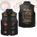 Indian Motorcycle 125th Anniversary Premium 2D Sleeveless Leather Vest – HOATT26875