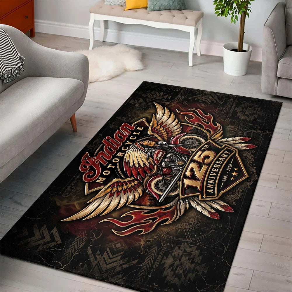 Indian Motorcycle 125th Anniversary Rectangular Rug – TMTHU9978