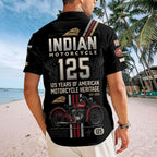 Indian Motorcycle 125th Anniversary Short Sleeve Button-Down Shirt – TMTHU8629