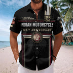 Indian Motorcycle 125th Anniversary Short Sleeve Button-Down Shirt – TMTHU8629