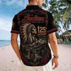 Indian Motorcycle 125th Anniversary Short Sleeve Button-Down Shirt – TMTHU9440
