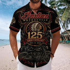 Indian Motorcycle 125th Anniversary Short Sleeve Button-Down Shirt – TMTHU9440