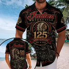 Indian Motorcycle 125th Anniversary Short Sleeve Button-Down Shirt – TMTHU9440