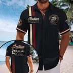 Indian Motorcycle 125th Anniversary Short Sleeve Button-Down Shirt – TMTHU9105