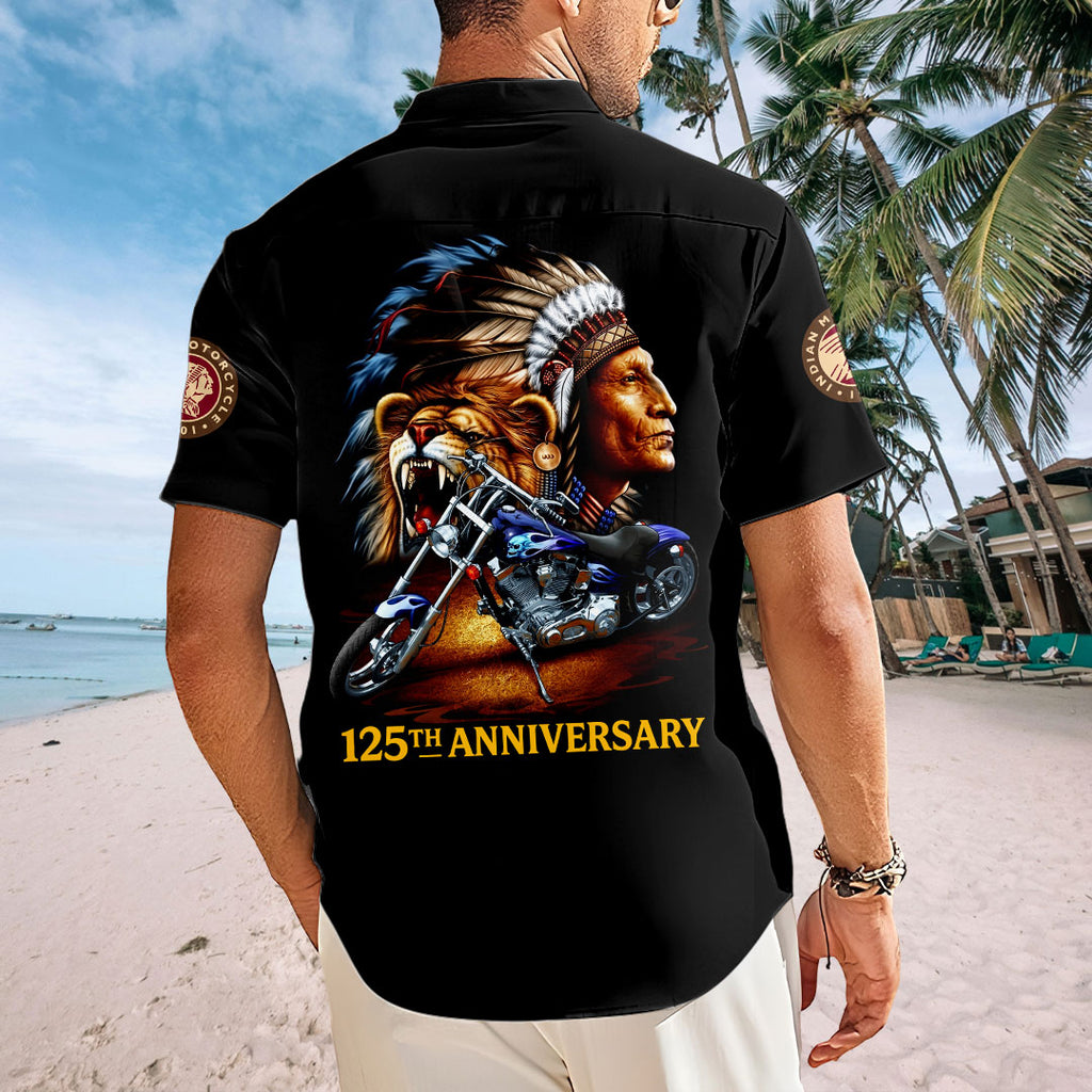 Indian Motorcycle 125th Anniversary Short Sleeve Button-Down Shirt – HOATT20245