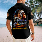 Indian Motorcycle 125th Anniversary Short Sleeve Button-Down Shirt – HOATT20245