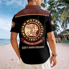 Indian Motorcycle 125th Anniversary Short Sleeve Button-Down Shirt – HOATT20289