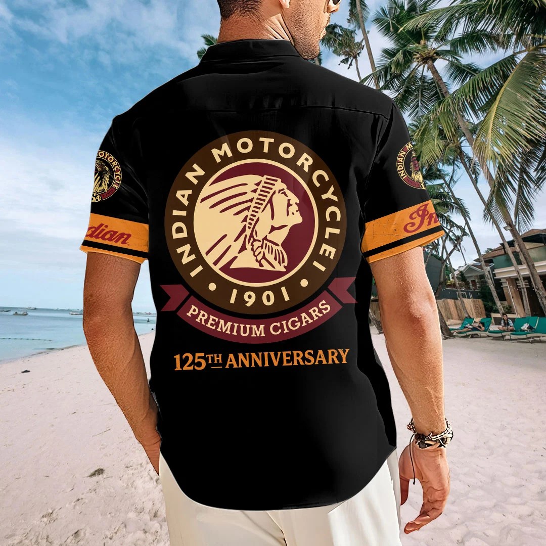 Indian Motorcycle 125th Anniversary Short Sleeve Button-Down Shirt – HOATT20330