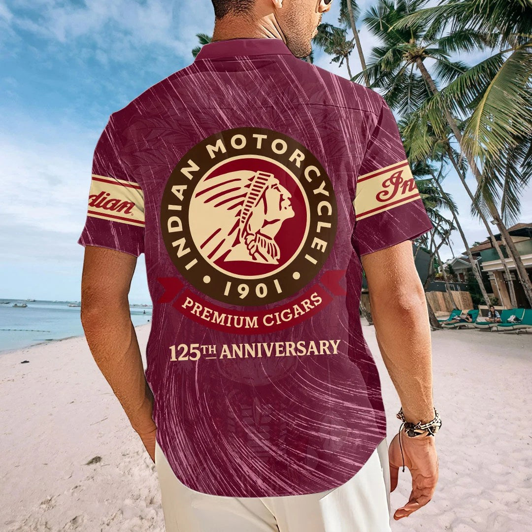 Indian Motorcycle 125th Anniversary Short Sleeve Button-Down Shirt – HOATT20370
