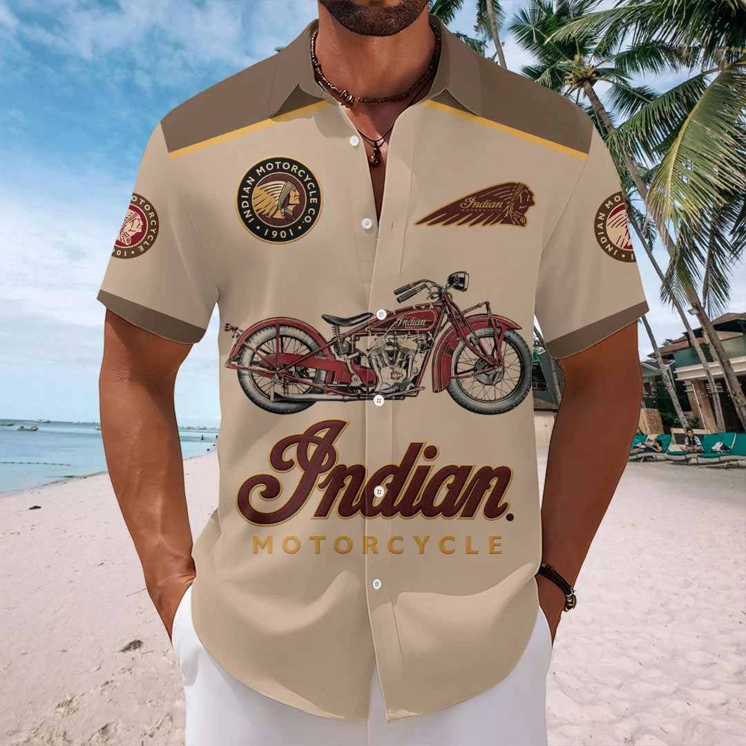 Indian Motorcycle 125th Anniversary Short Sleeve Button-Down Shirt – HOATT20372