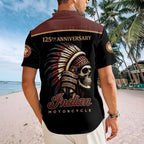 Indian Motorcycle 125th Anniversary Short Sleeve Button-Down Shirt – HOATT20609