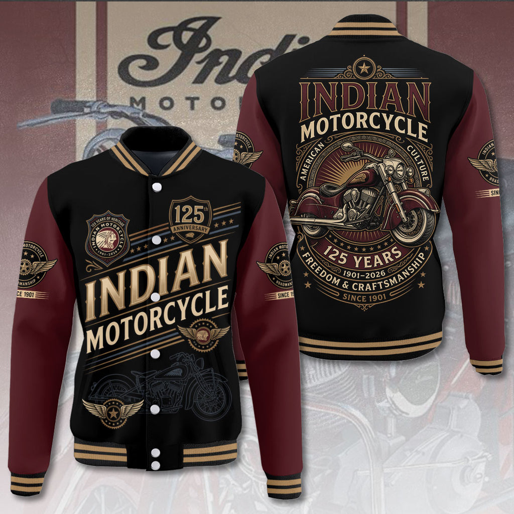 Indian Motorcycle 125th Anniversary Varsity Jacket – TMTHU8588