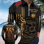 Indian Motorcycle 125th Anniversary Zip Polo Shirt – TMTHU8576