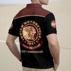 Indian Motorcycle 125th Anniversary Zip Polo Shirt – HOATT20327