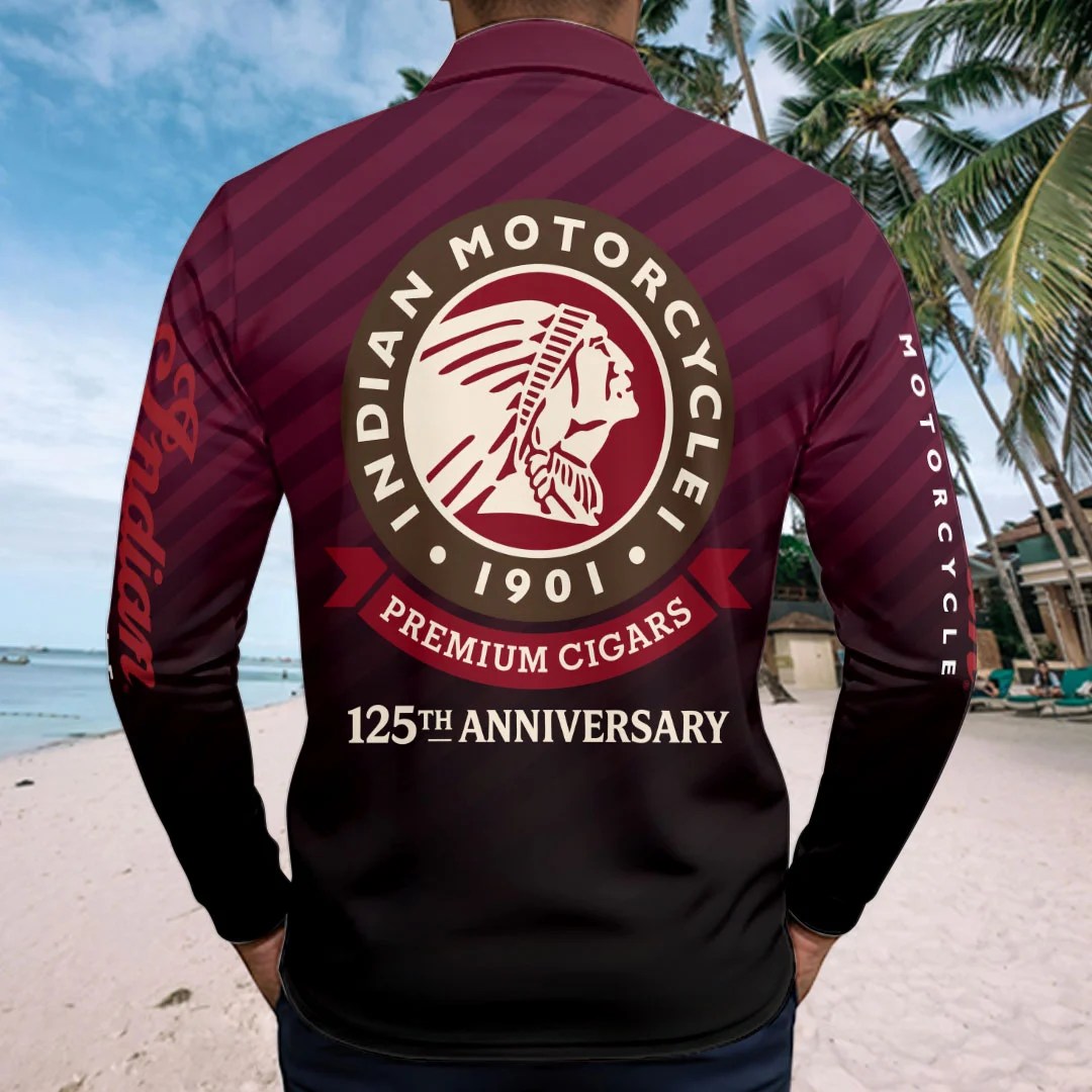 Indian Motorcycle 125th Anniversary Zip Polo Shirt – HOATT20369