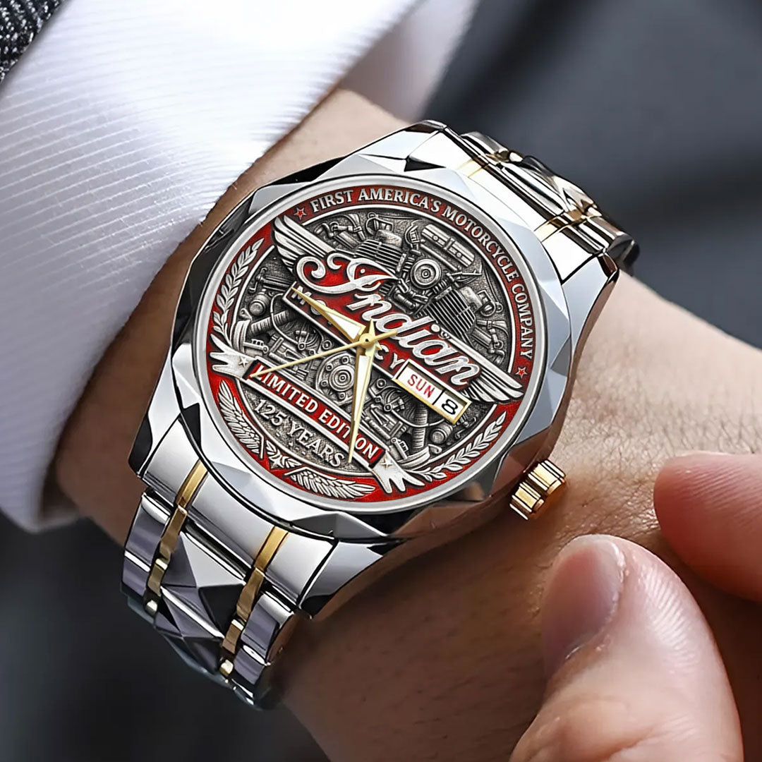 Indian Motorcycle 125th Anniversary Alloy Luxury Quartz Watch – TANTN21656