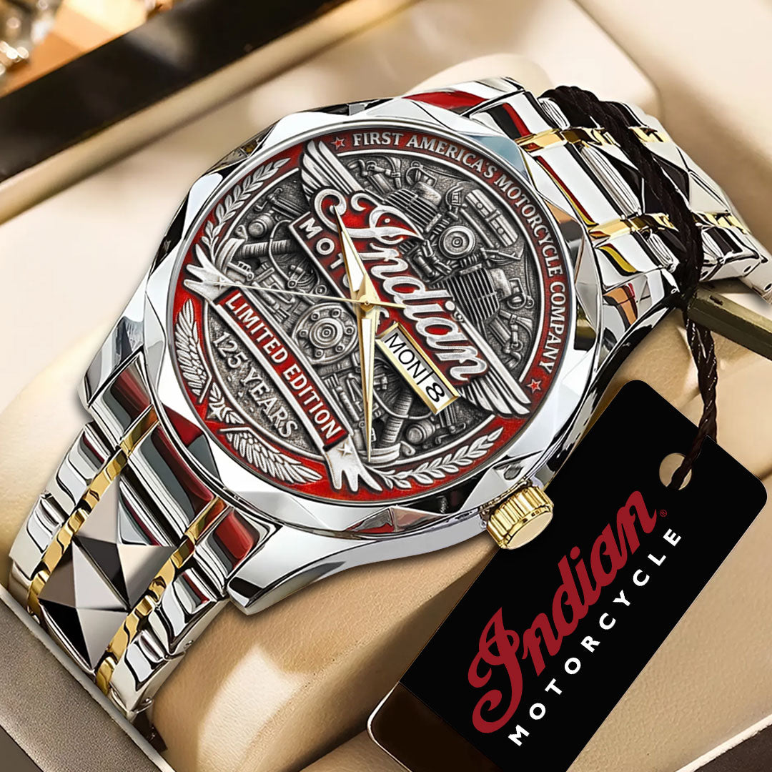 Indian Motorcycle 125th Anniversary Alloy Luxury Quartz Watch – TANTN21656