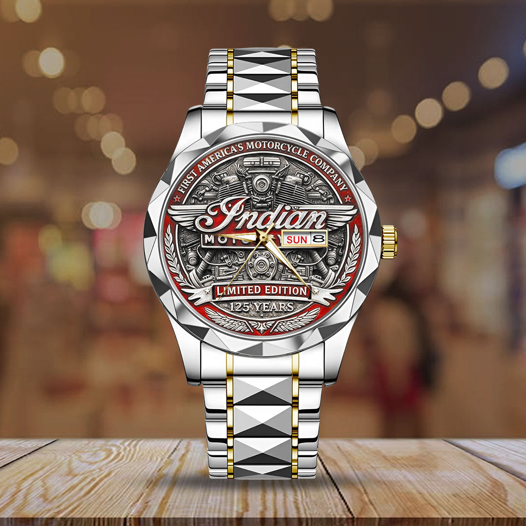 Indian Motorcycle 125th Anniversary Alloy Luxury Quartz Watch – TANTN21656