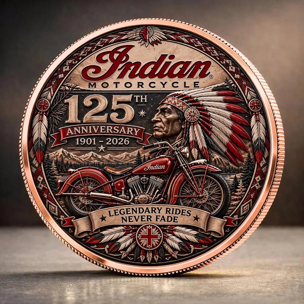 Indian Motorcycle 125th Anniversary Commemorative Coin – TANTN26363