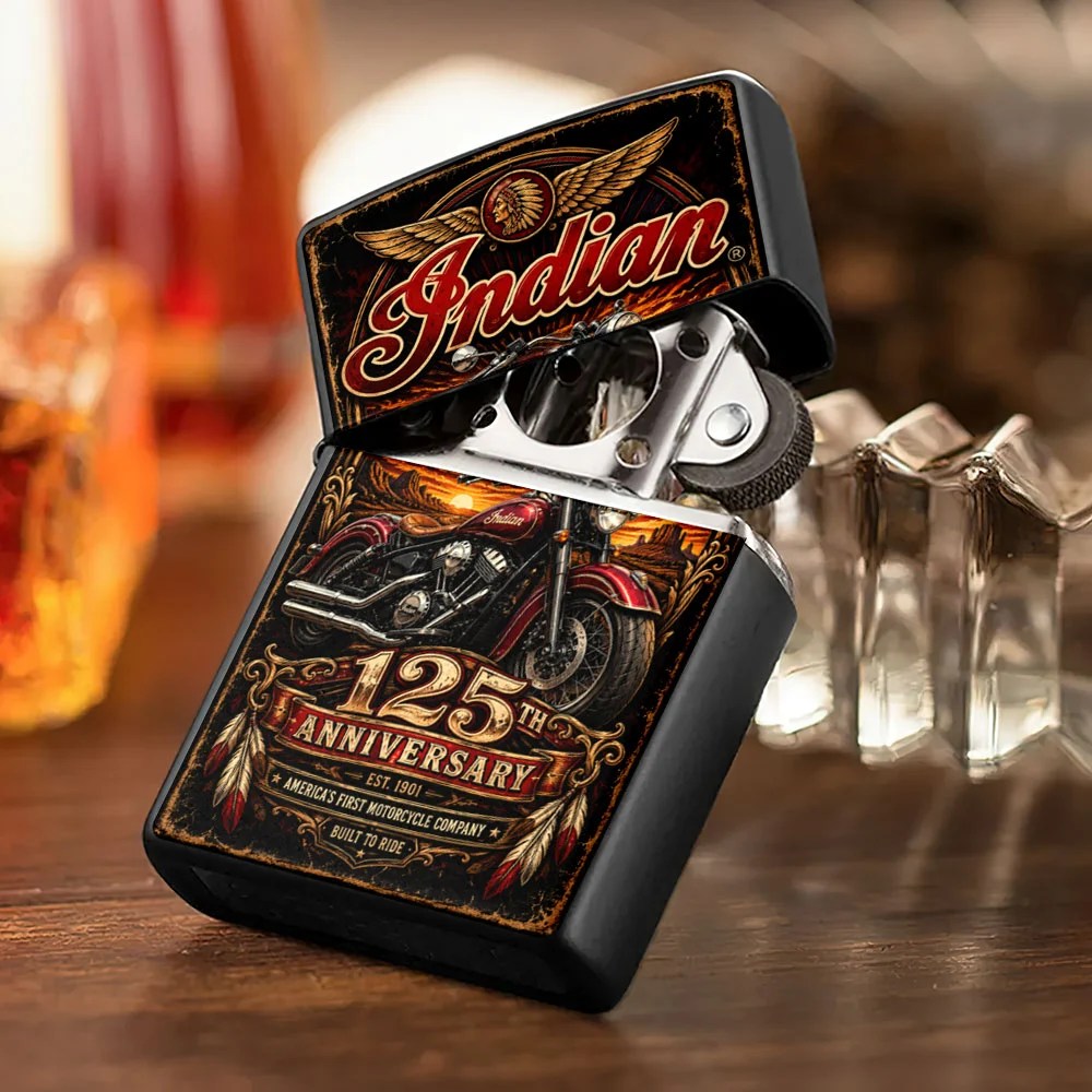 Indian Motorcycle 125th Anniversary 2026 Zippo Lighter Case (No Insert) – TANTN26105