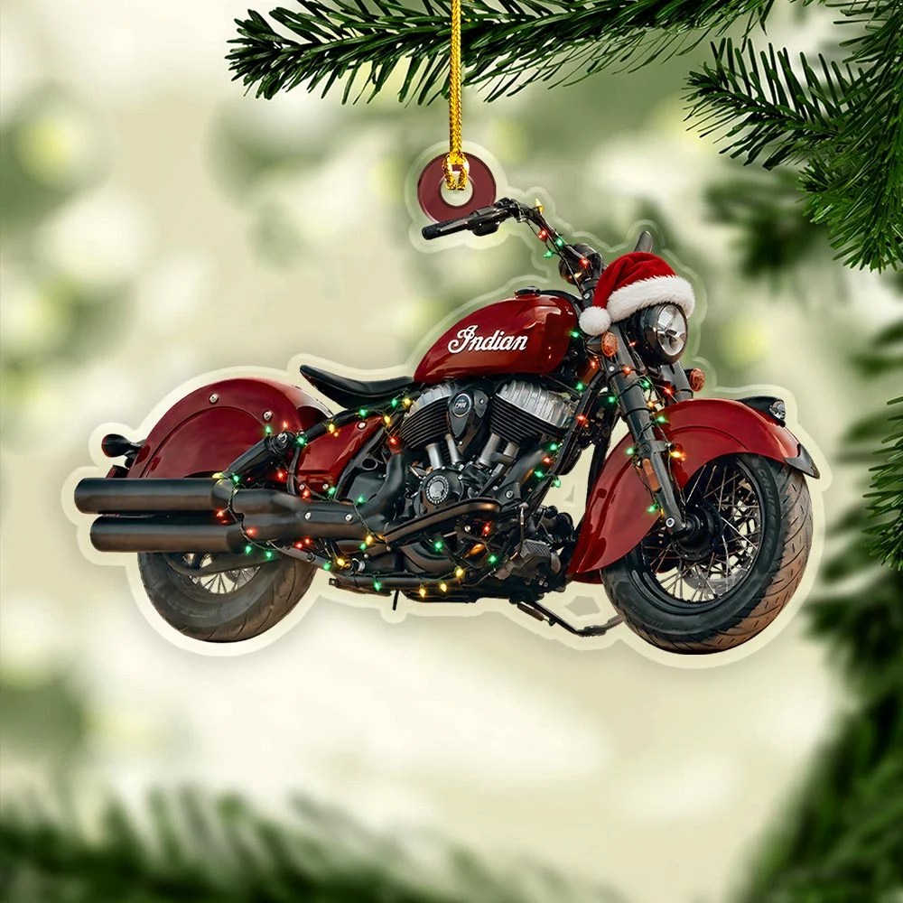 Indian Motorcycle 125th Anniversary Custom Shape 2-side Printed Acrylic Ornament – HOATT26867