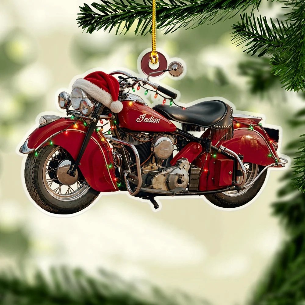 Indian Motorcycle 125th Anniversary Custom Shape 2-side Printed Acrylic Ornament – HOATT26868