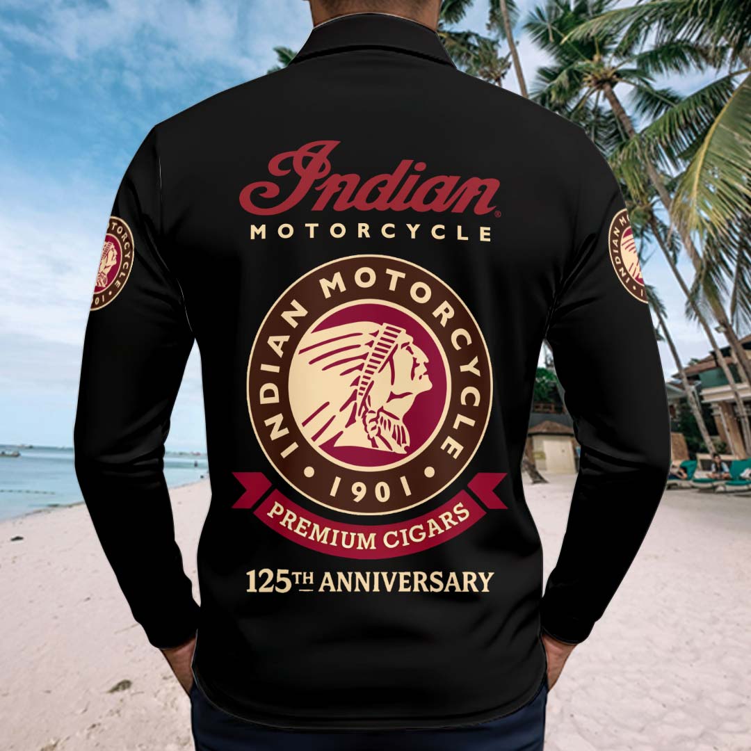 Indian Motorcycle 125th Anniversary Zip Polo Shirt – HOATT20239