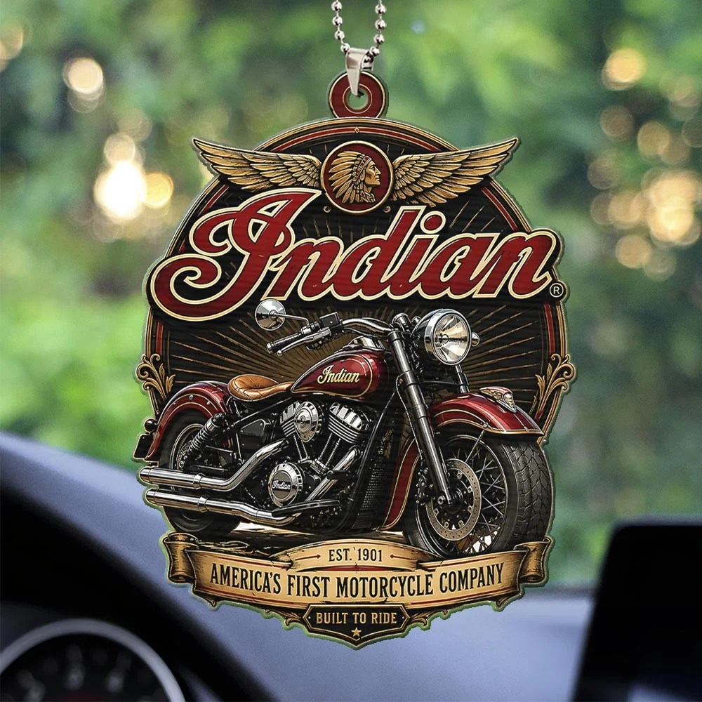 Indian Motorcycle Custom shape 2-sided Acrylic Car Ornament – HOATT20397