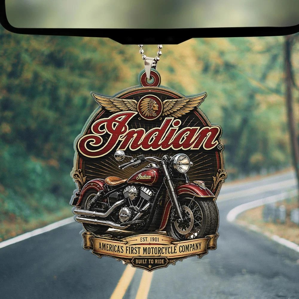 Indian Motorcycle Custom shape 2-sided Acrylic Car Ornament – HOATT20397