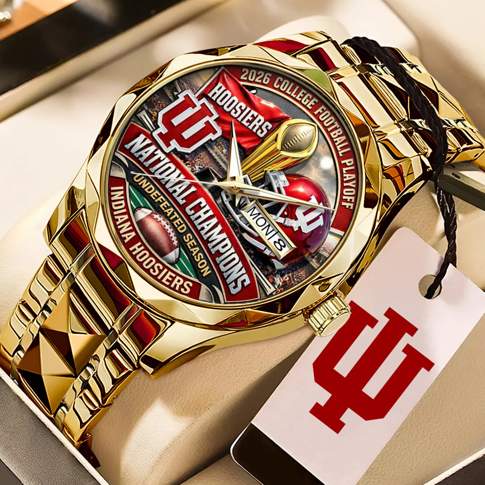 Indiana Hoosers Football 2025 Alloy Luxury Quartz Watch – TMTHU3380