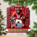 Indiana Hoosiers Football 2025 Big Ten Champions Custom Shape 2-sided Acrylic Ornament – HOATT15030