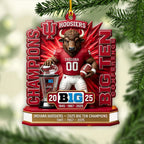Indiana Hoosiers Football 2025 Big Ten Champions Custom Shape 2-sided Acrylic Ornament – HOATT15030