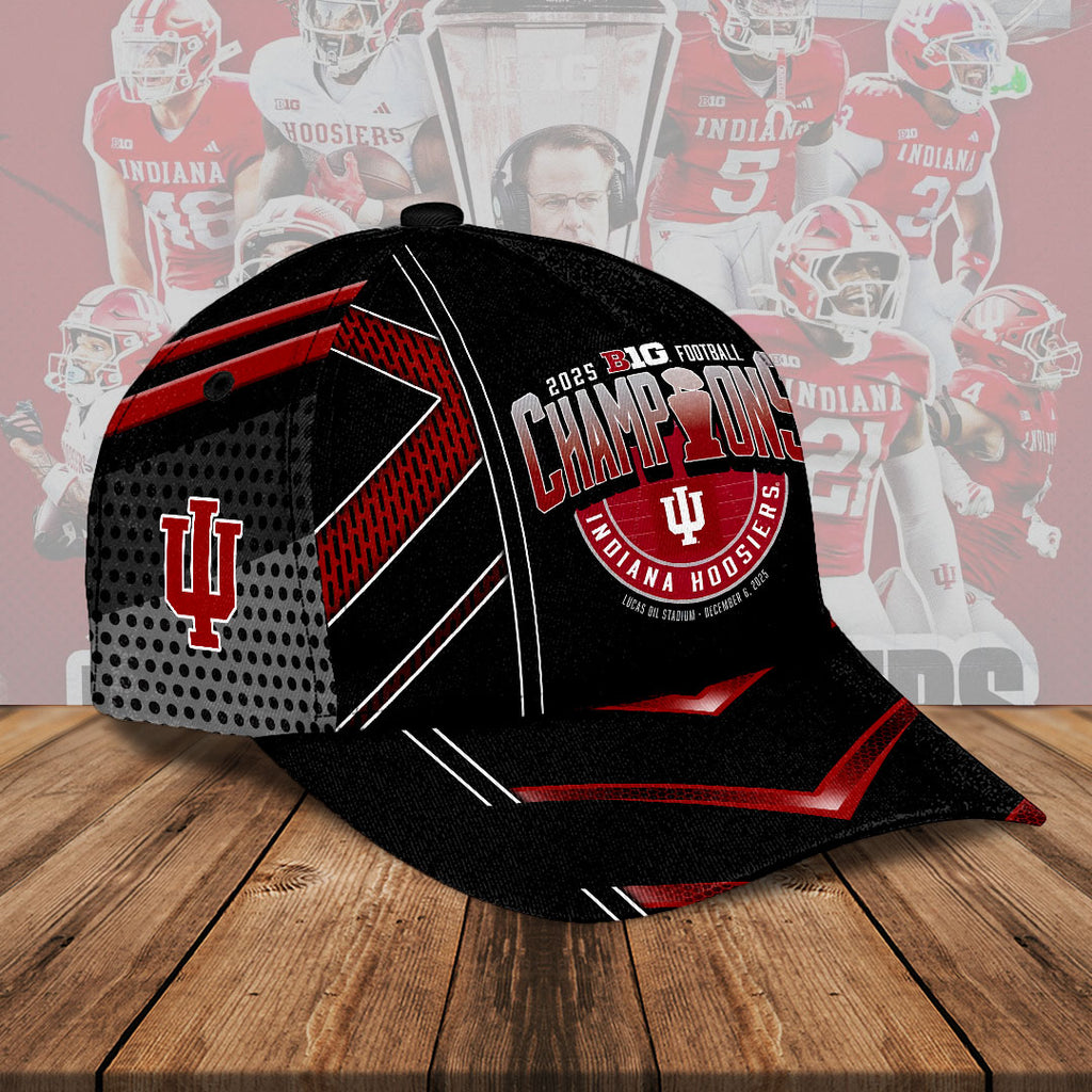 Indiana Hoosiers Football 2025 Big Ten Champions Classic Cap – HOATT14989